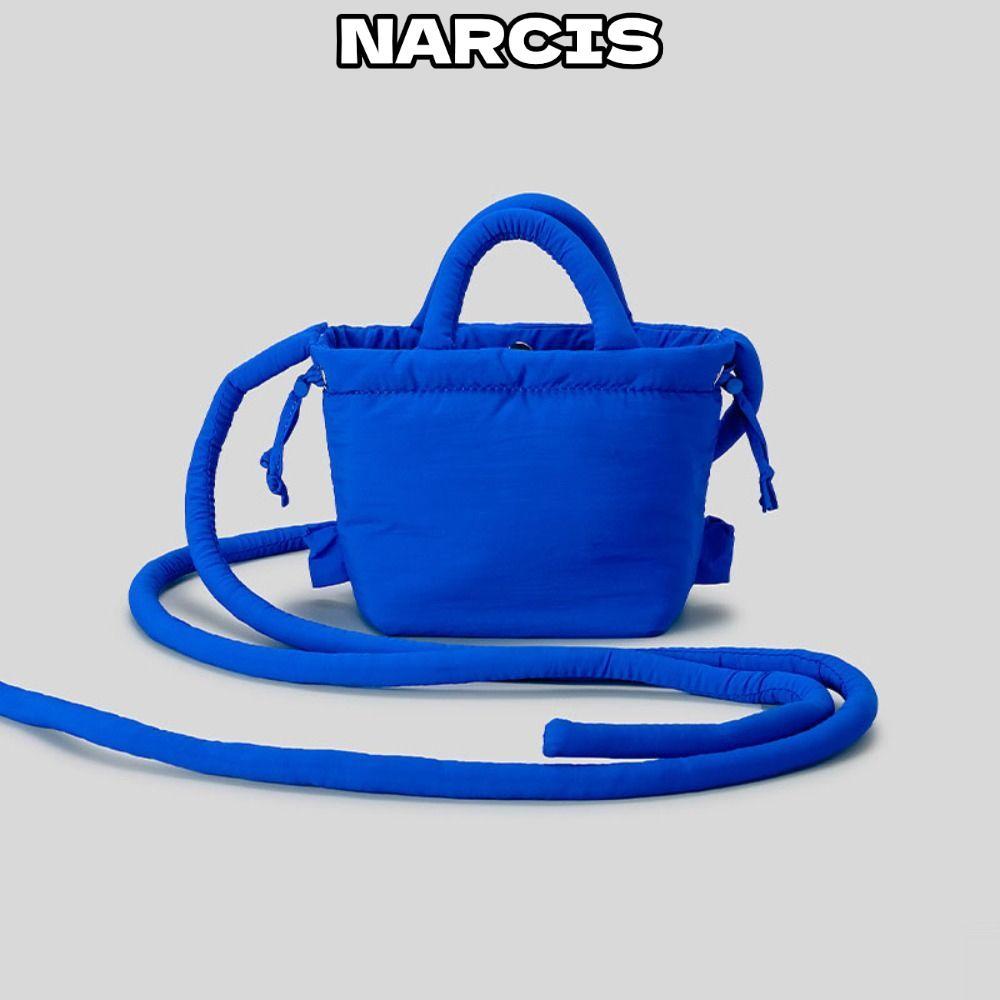 NARCIS Puffer Tote Bag, Nylon Down Soft Puffer Shoulder Bag, Casual Mini Cushion Cotton Crossbody Ba