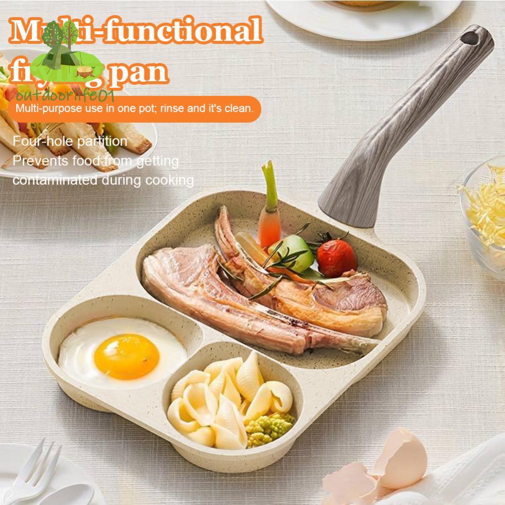 3-In-1 Eggs กระทะนอนสติ๊กทําความสะอาดง่ายสําหรับเตาแก๊สและเตาแม่เหล็กไฟฟ้า