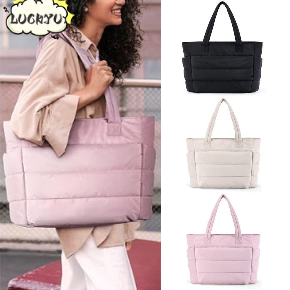 Luckyu Tote Bag, หลายกระเป๋าความจุขนาดใหญ่กระเป๋าถือผู้หญิง,อเนกประสงค์ Casual Messenger กระเป๋าสะพายสําหรับการเดินทางทํางาน Beach Gym Store