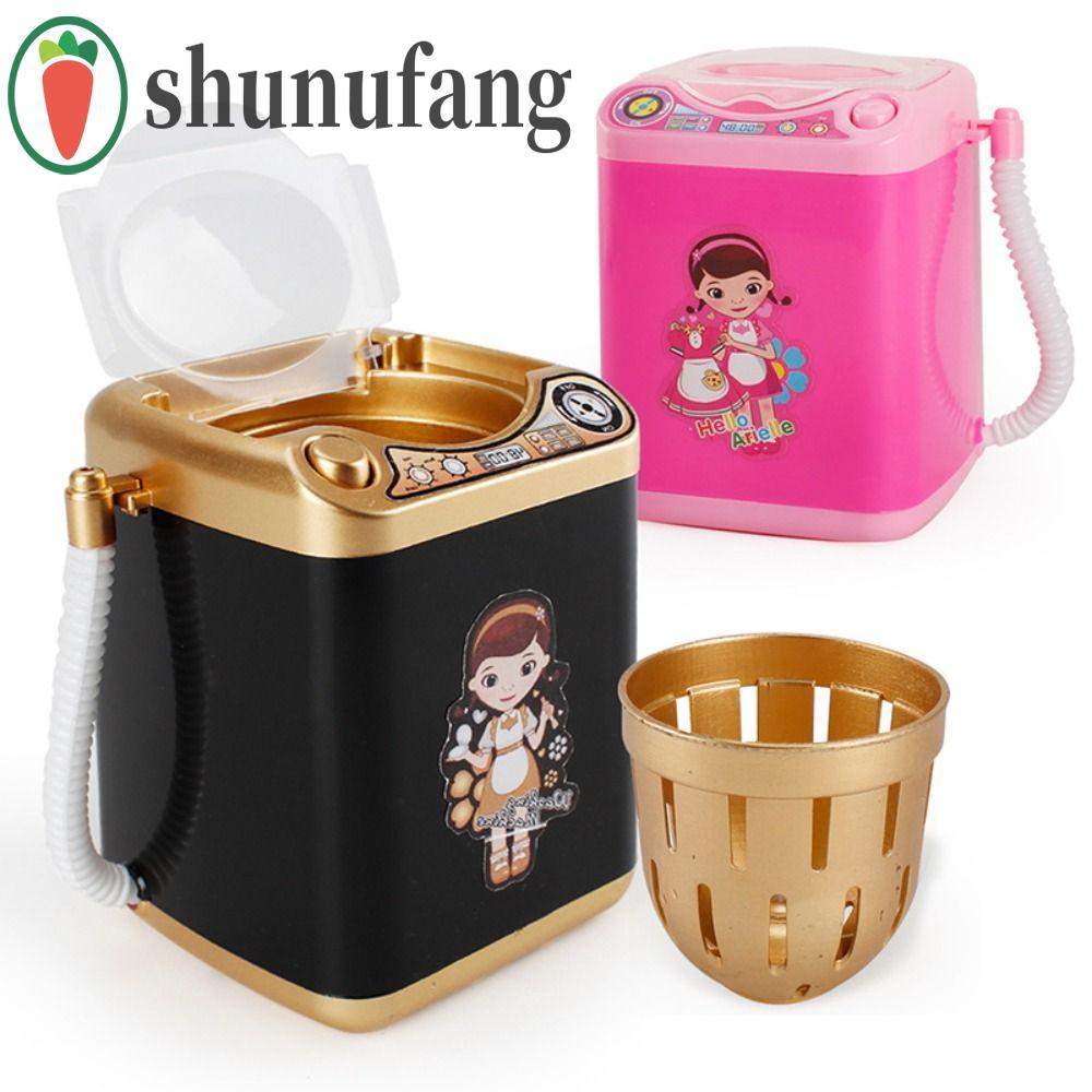 ซักไฟฟ้าขนาดเล็ก UNUF|ซักผ้าจําลองสีชมพูจําลอง|ของเล่น, เล่นของเล่นบ้านแบบพกพาพร้อมไฟเครื่องซักผ้าขจัดน้ําด้วยไฟฟ้าของขวัญการศึกษา
