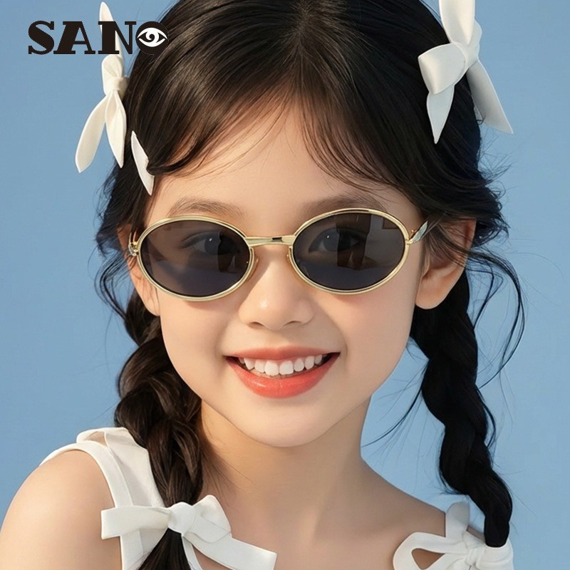 แว่นกันแดดเด็ก รูปทรงรูปไข่ สไตล์การ์ตูน เหมาะสำหรับทั้งผู้ชายและผู้หญิง