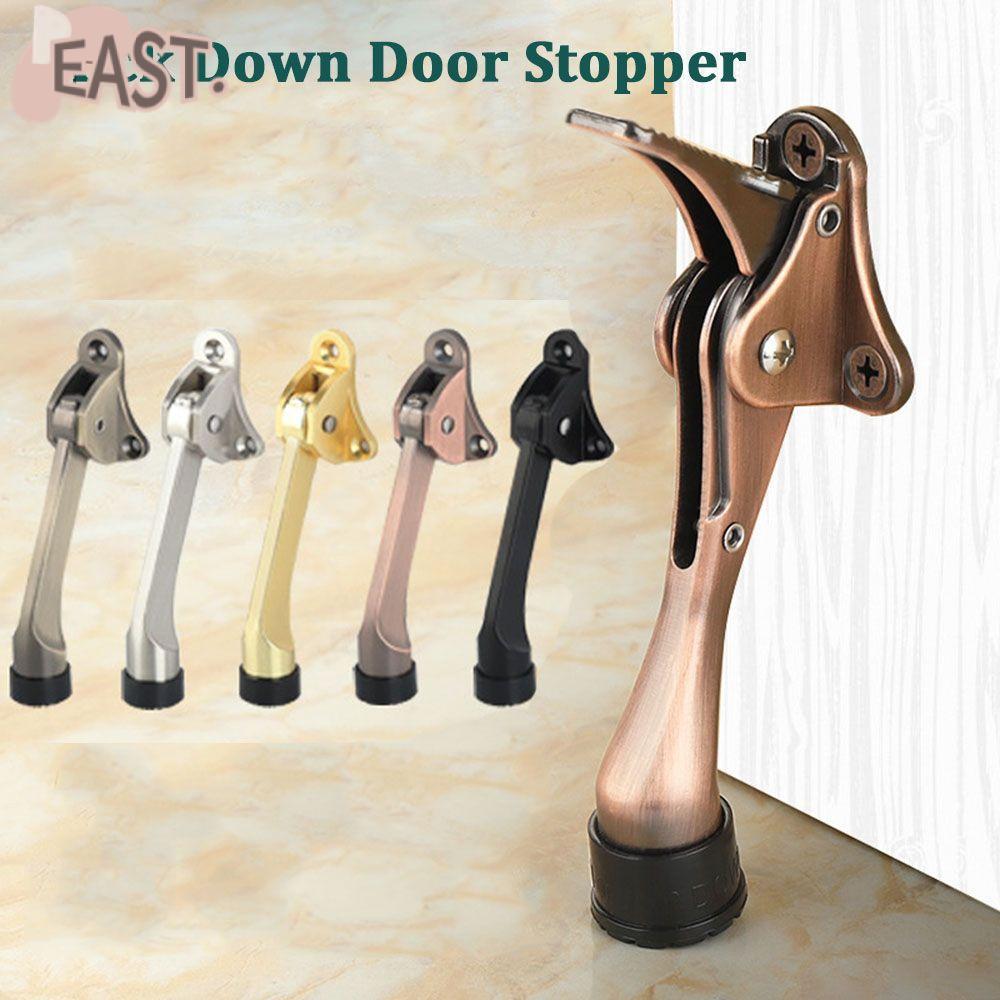 EASTS Kick Down Door Stopper สังกะสีอัลลอยด์ฮาร์ดแวร์บ้านดูดที่แข็งแกร่งซ่อน Doorstop