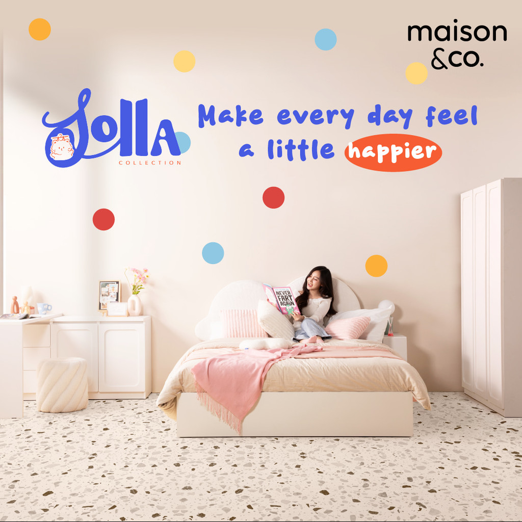 SB Design Square  ชุดห้องนอน เตียง 6ฟุต รุ่น Basic & ตู้เสื้อผ้าบานเปิด รุ่น Solla + โต๊ะอเนกประสงค์