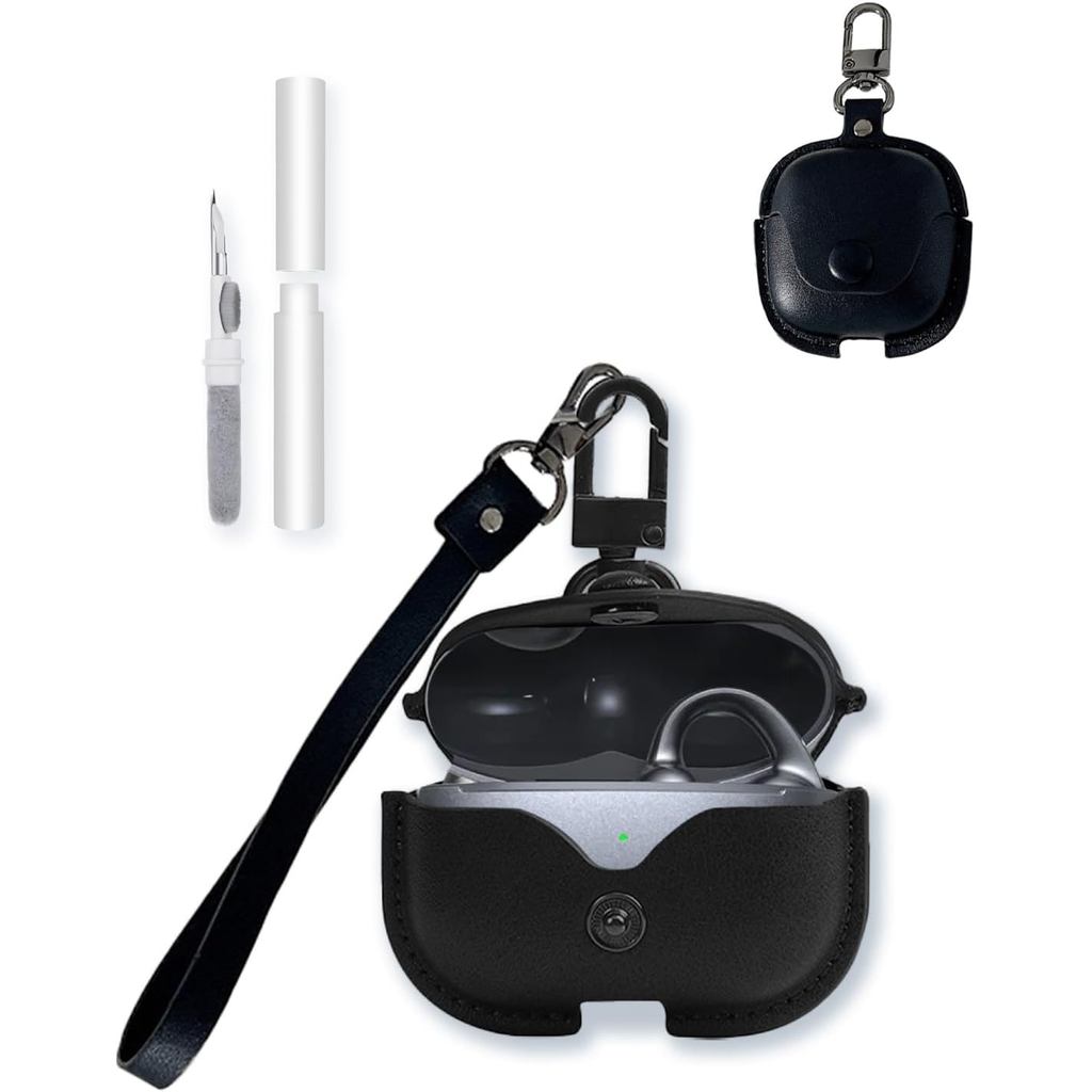 กรณีสําหรับ Baseus MC1 Pro หูฟังไร้สาย True,Stylish Retro Soft ป้องกัน, Premium PU หนังชุดทําความสะอ