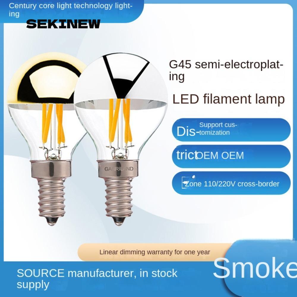 SEKINEW หลอดไฟ LED, Warm White E12/E14/E26/E27 หลอดไฟคริสตัล, 2023 หลอดไส้ 2200K 2700K เทียนหลอดไฟ L