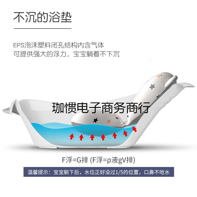 จัดส่งฟรี Baby Bath Sleepinging Support Baby Bath Handy Tool สามารถนั่ง Reclining Net Pocket Bath Ma