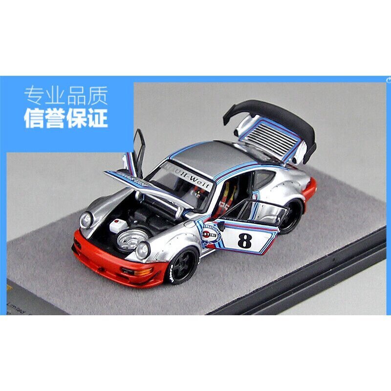 24n PGM 1: 64 RWB 964 Martini 8 #Alloy เต็มขับรถรุ่นรูปรุ่นของเล่นเครื่องประดับ