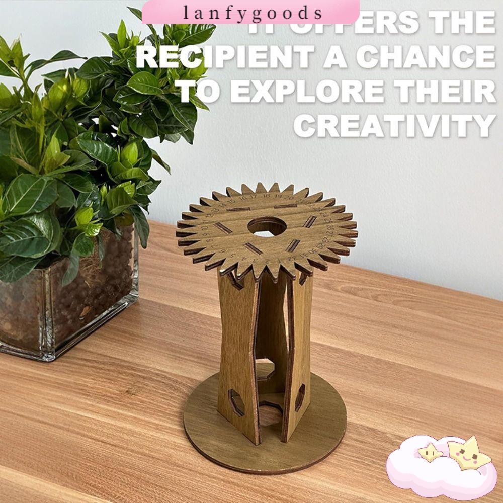 LANFYGOODS เชือกมือ Braiding Disk, ทําด้วยมือแนวตั้ง Kumihimo Marudai Disk, ไม้ DIY เชือกมือ Braidin