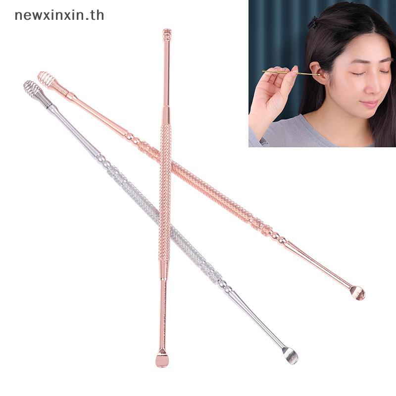 ^N^ น้ํายาทําความสะอาดกําจัดขี้หูสองหัวสองหัว น้ํายาล้างขี้หู 360° ทําความสะอาดเครื่องมือดูแลหูสแตนเ