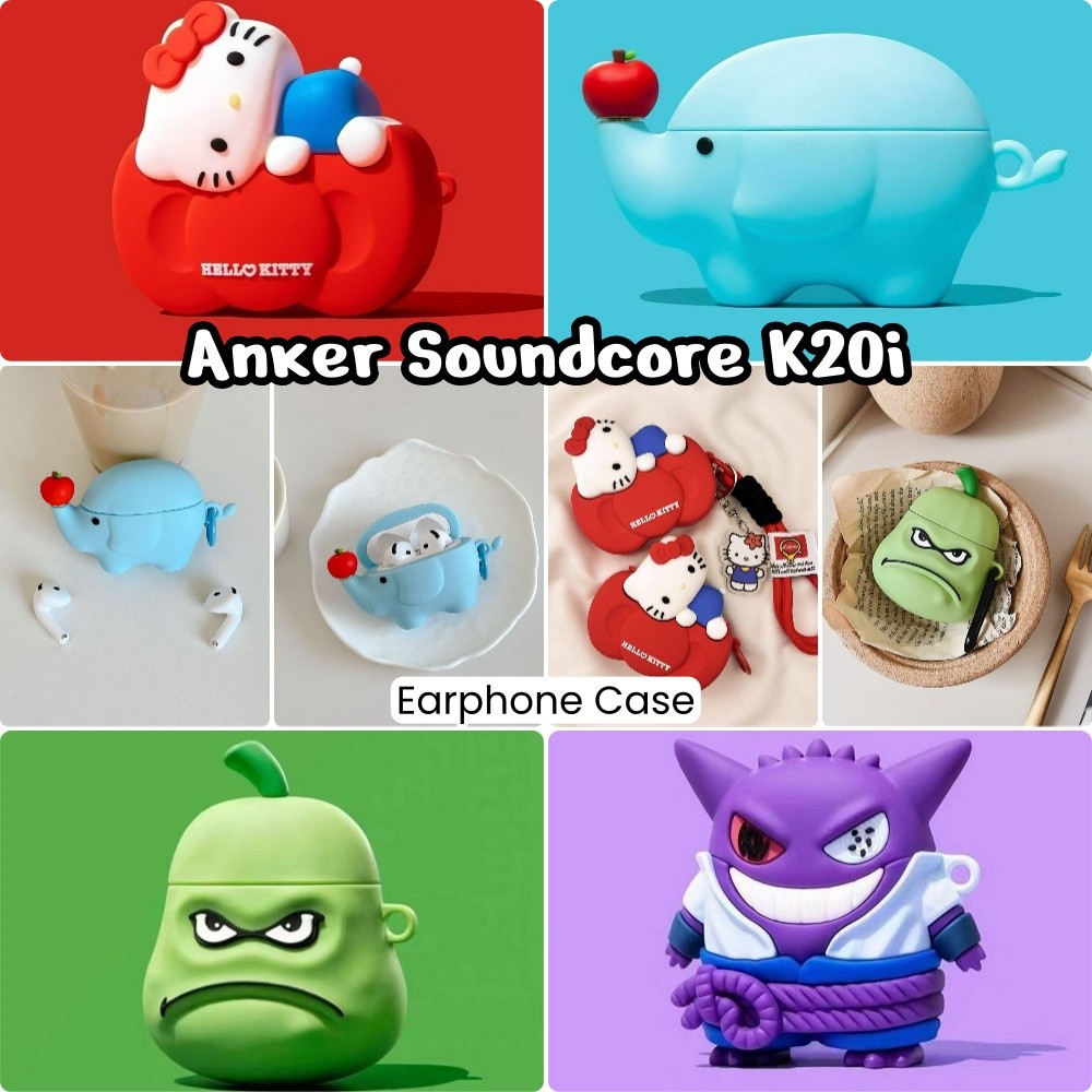 Case Home สําหรับ Anker Soundcore K20i กรณีหูฟังอินเทรนด์น่ารักการ์ตูน Series ปลอกซิลิโคนอ่อนนุ่ม