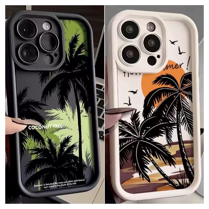 Palm tree สําหรับ Huawei Honor 400 Lite 200 Pro 90 Lite 8X X7 20 9X Pro 5G Y7A Y9S Y9 Prime 2019 P40