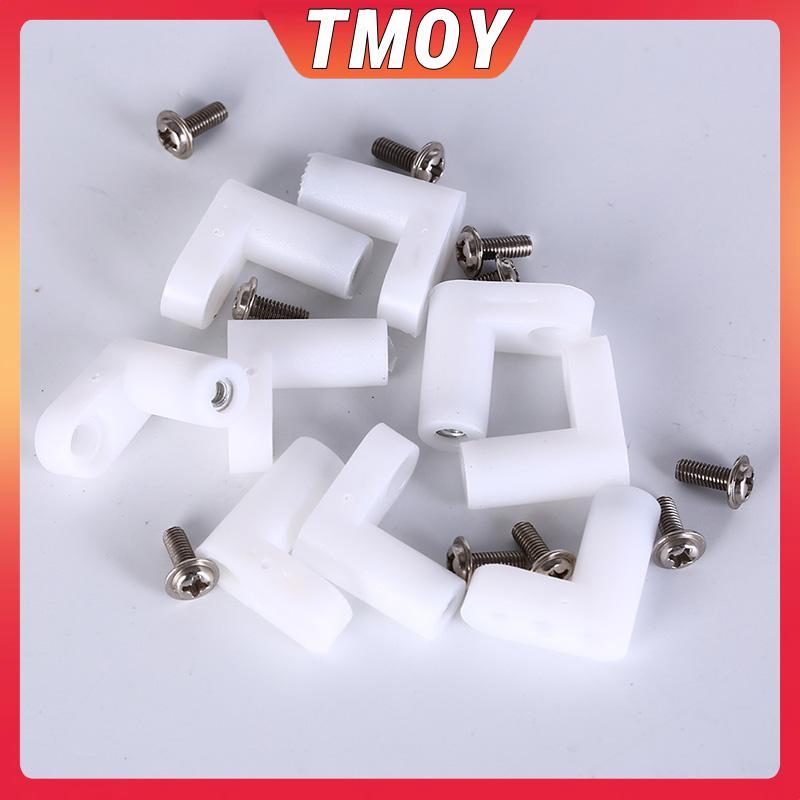 TMOY เท้ายึด pcb พลาสติกคงที่ 10 ชิ้น 20 มม. เท้าประเภท L พร้อมสกรู TMOY