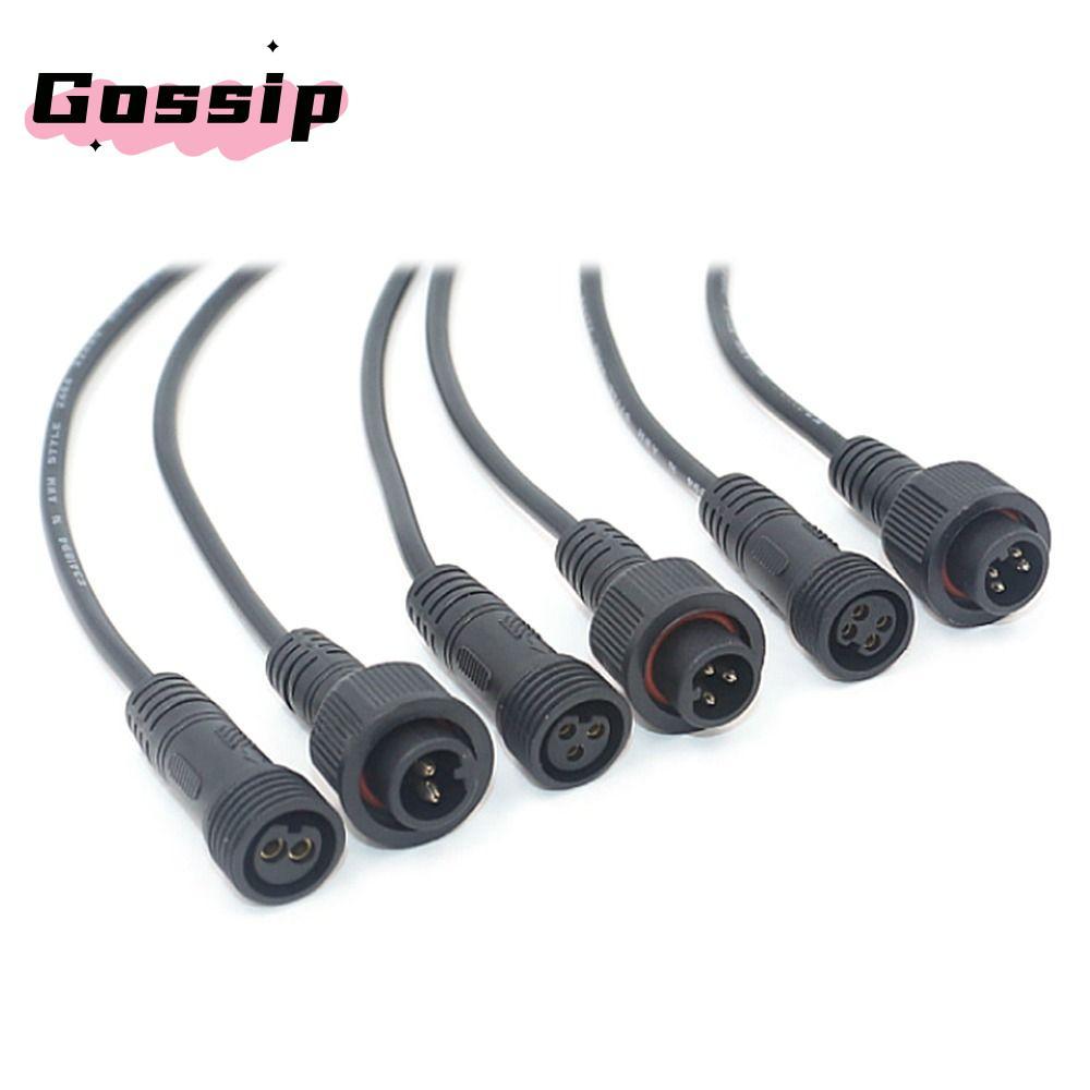 GOSSIP 2 ชุด 2Pin3Pin4Pin สาย M14 2Pin 3Pin 4Pin อุปกรณ์สายไฟ 4 รูปแบบสายเชื่อมต่อกันน้ํา