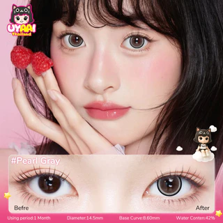 【FDA-Approved】คอนแทคเลนส์สายตา UYAAl 2PCS Pearl series คอนแทคเลนส์สาวตาโต สีน้ําตาล สีเทา เปลี่ยนรายเดือน 14.5 มม L SIZE