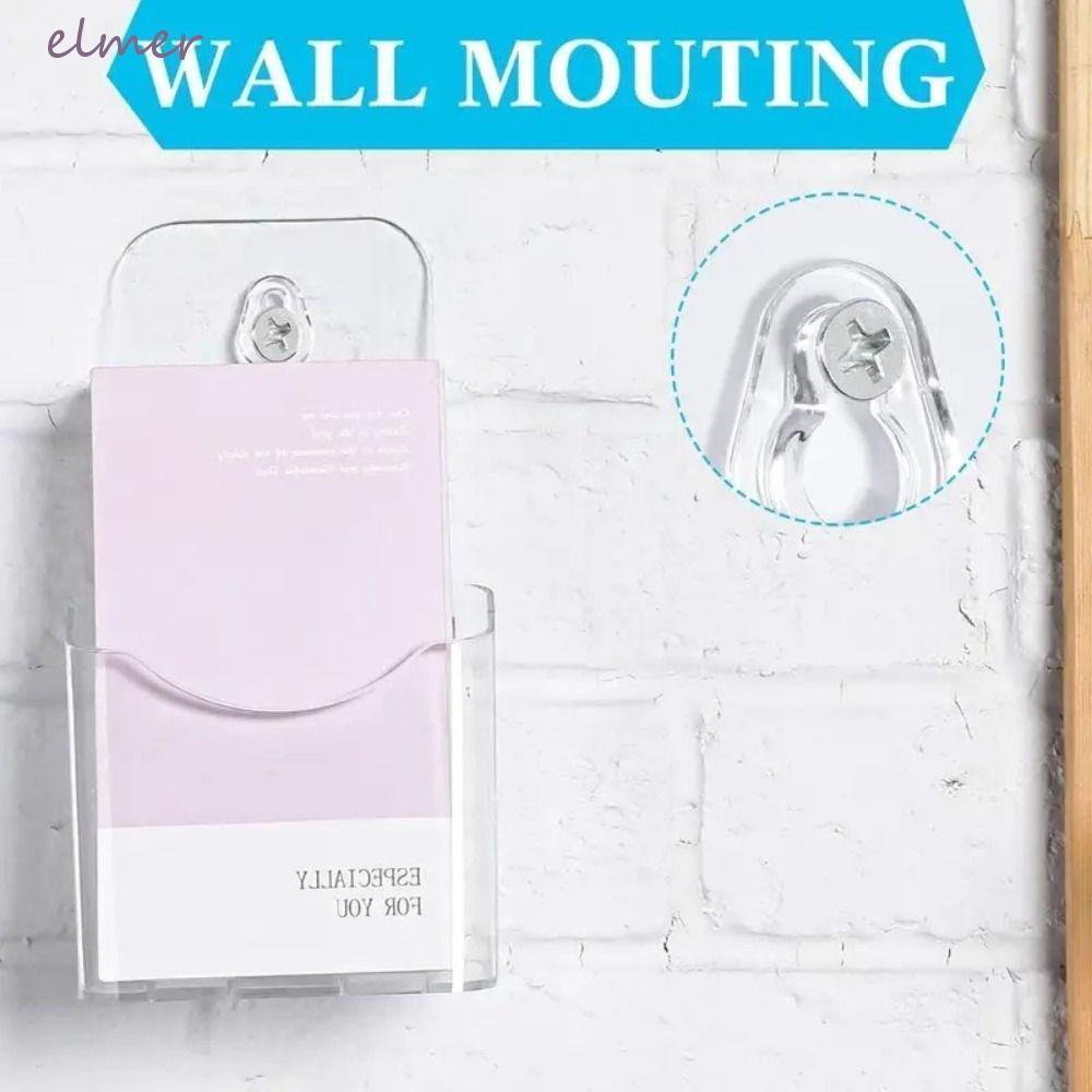 ELMER ที่วางแพมฟเล็ต, เคาน์เตอร์พลาสติก A6 Brochure Holder, Booklet Clear Organizer อะคริลิค Flyer D