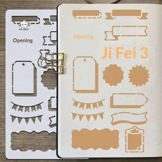 {maybest} 15 ชิ้นไดอารี่วาดแม่แบบReusable Bullet StencilsสําหรับภาพวาดDIY Scrapbookingไดอารี่สมุดภาพวารสารเครื่องเขียนของขวัญ {TH}