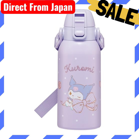 Direct From Japan Skater Water Bottle Children's 600ml Sanrio Chromi Big Ribbon Girls Stainless Stee