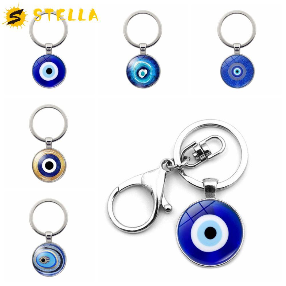 STELLA Evil Eye พวงกุญแจ, Lucky Blue Evil Eye Blue Evil Eye จี้, Evil Eye พวงกุญแจลูกปัดอินเทรนด์ตุร