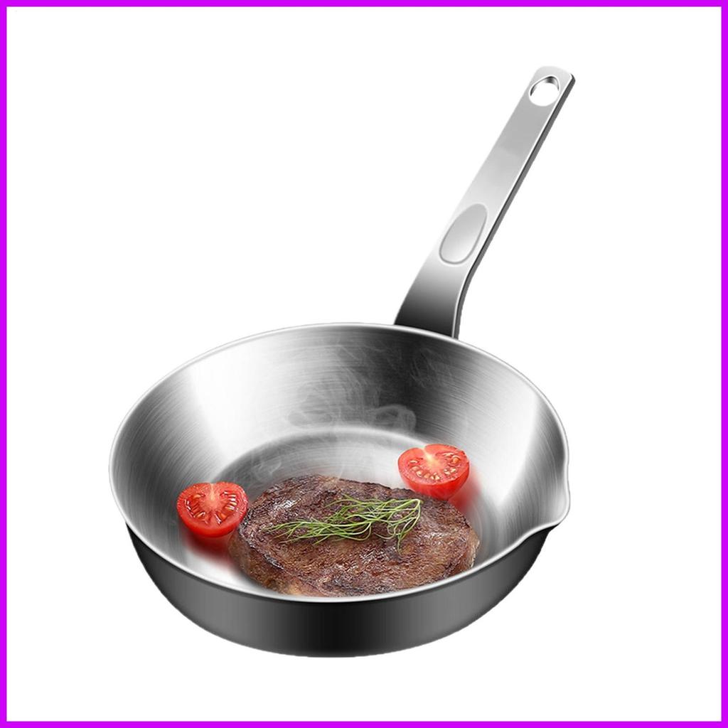 กระทะ Skillet เครื่องครัวครัวสแตนเลส Skillet กระทะทําอาหารสําหรับหอพักอพาร์ทเมนท์ร้านอาหาร cingvn