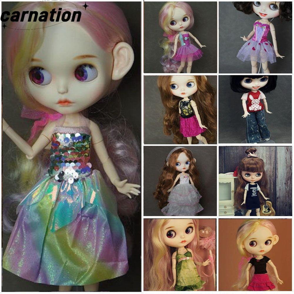 CARNATION Elegant T-shirt Dresses, Cute Fashion Doll Simple Dresses,คุณภาพสูง DIY Accessories Mini P