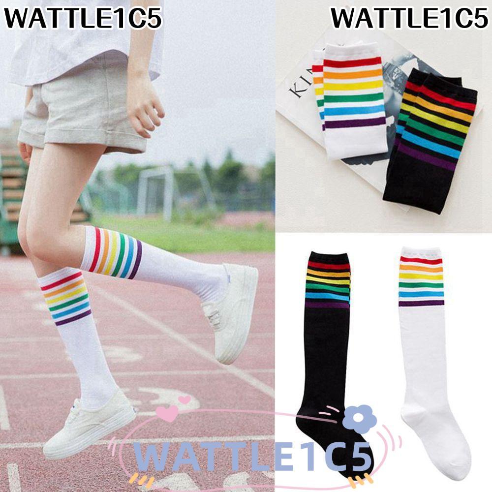 WATTLE1C5 ถุงเท้าฟุตบอล Soft Women Knee Over Stocking