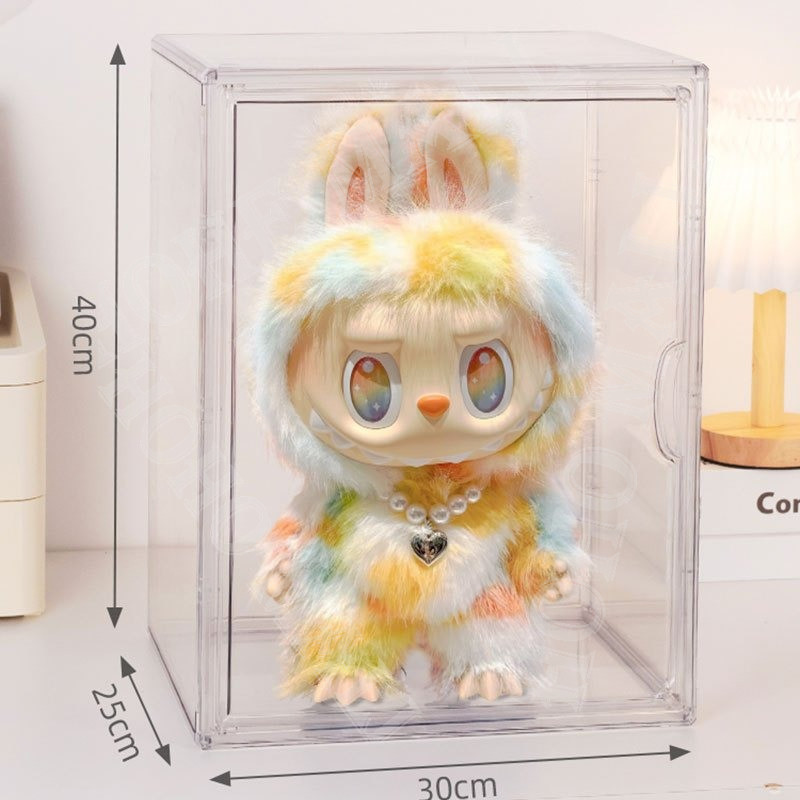 กล่องอะคริลิค ขนาด 33*33 สูง 45 เซน กล่องใส่ Labubu รุ่นสูง 45 cm กล่องครอบโมเดล กล่องเก็บของโปร่งใสหรูหรา รูปที่ 7