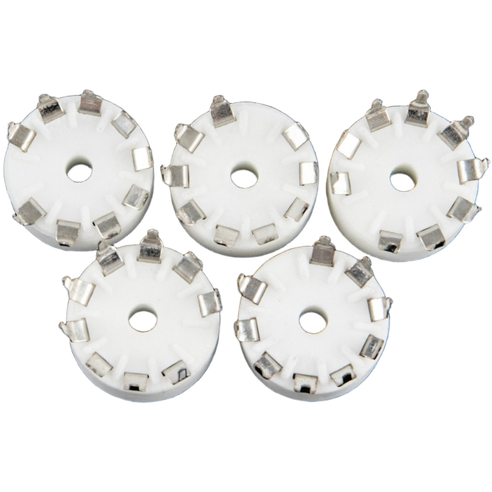 5PCS Porcelain 9pin สําหรับ PCB Mount Tube Socket สําหรับ 12AX7 สําหรับ T7 สําหรับ U7 เสียง