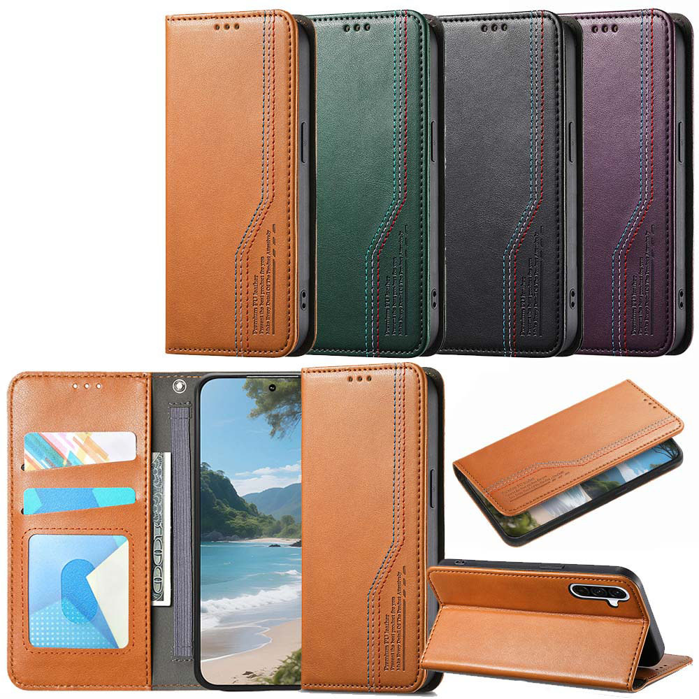 กระเป๋าสตางค์หนังหรูหราสําหรับ Moto G57 G67 G06 G86 Power G05 G15 G35 G55 G75 G85 G04 G04S G24 G84 E