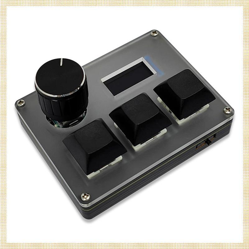 [1ejafnkblh.ph] คีย์บอร์ดแบบกําหนดเองแบบมีสาย 3 คีย์ Blue Switch OSU คีย์บอร์ดเกมพร้อมหน้าจอลูกบิด R