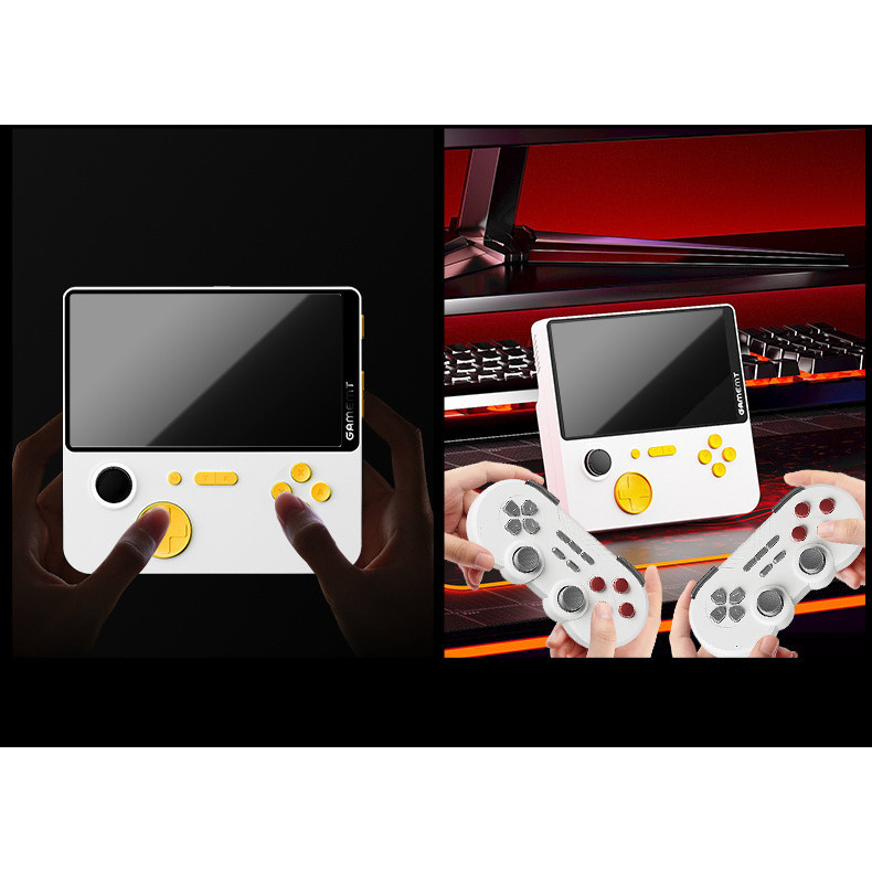 GAMEMT E5 เครื่องเล่นเกมพกพา 17 ซม. จอใหญ่ แอ็คชั่นแน่น! นํากลับความทรงจําของ GBA/FC/PSP พร้อมเกมย้อ