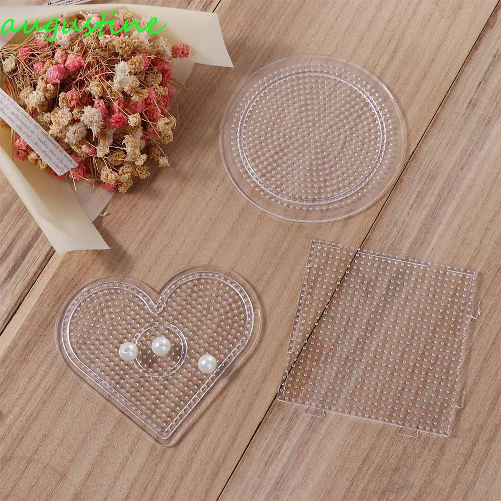 AUGUSTINE Pegboard Pixel Art 7 ประเภทการเลือกของเล่นเพื่อการศึกษารูปวัสดุ Board ปริศนา Beadbond โปร่