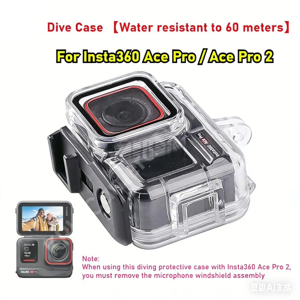 (ในสต็อก) กรณีDive สําหรับ Insta360 Ace Pro 2 / Ace Pro 60m กันน้ําป้องกันกรณีกันน้ํา