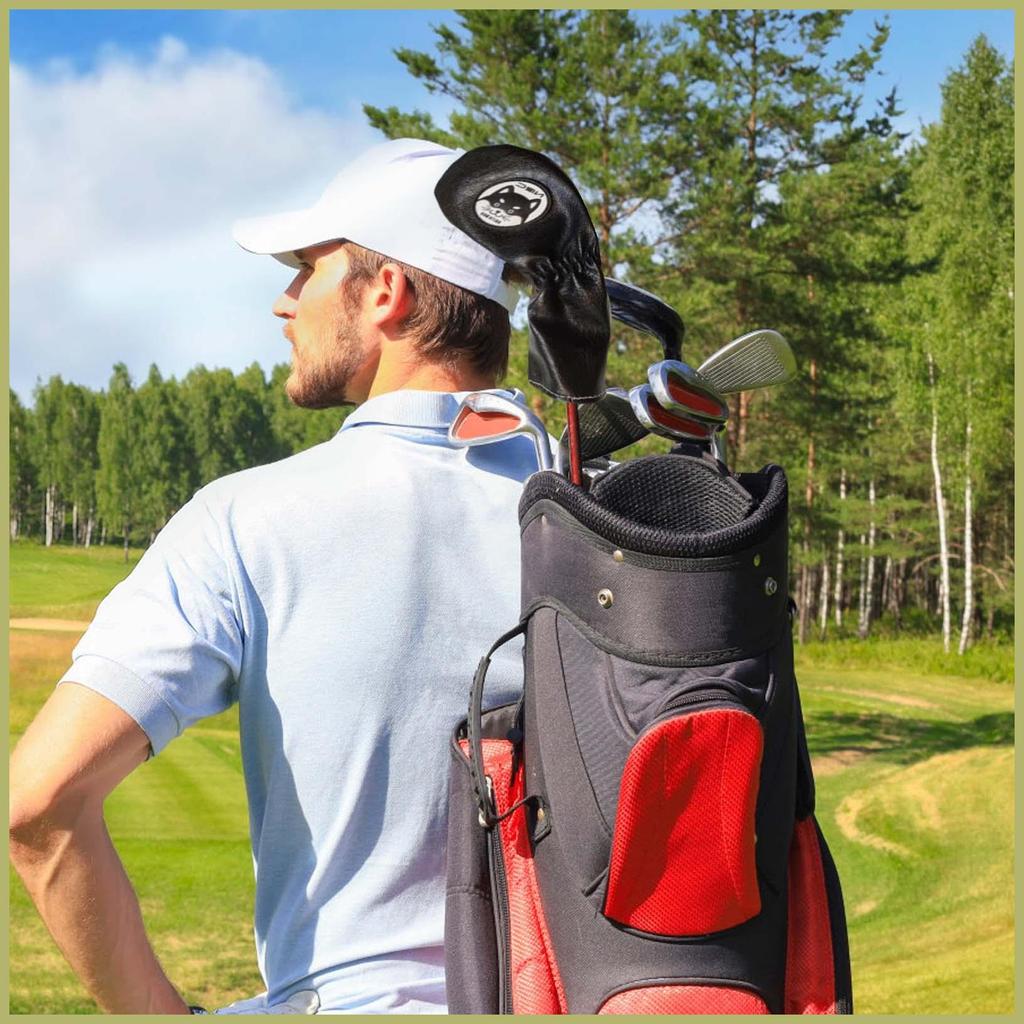 ฝาครอบหัวเหล็กกอล์ฟ 9X Golf Headcovers หมายเลขตัวอักษรออกแบบอุปกรณ์กอล์ฟพัดลมกีฬา Club In All Weathe