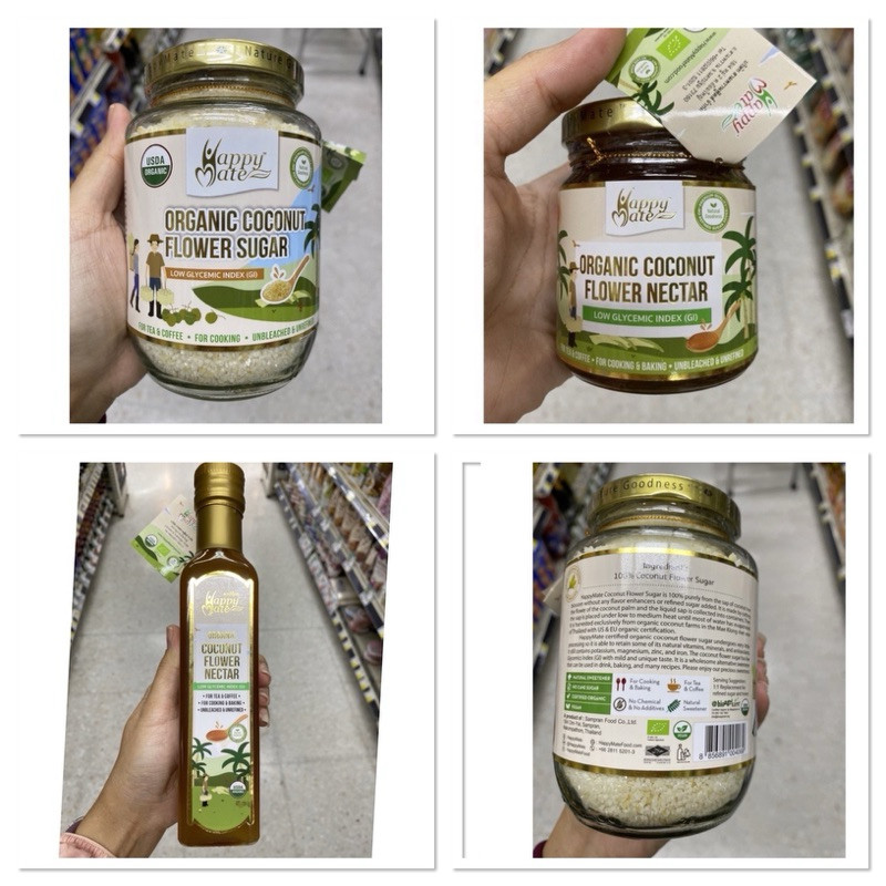 แฮปปี้เมท น้ำตาลดอกมะพร้าว ออร์แกนิค Organic Coconut Flower Sugar Happy Mate / Nectar
