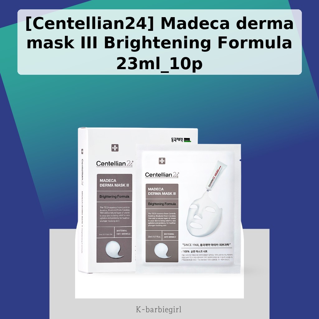 [Centellian24] Madeca derma mask III Brightening Formula 23ml_10p / มาส์กเกาหลี / Brightening Formul
