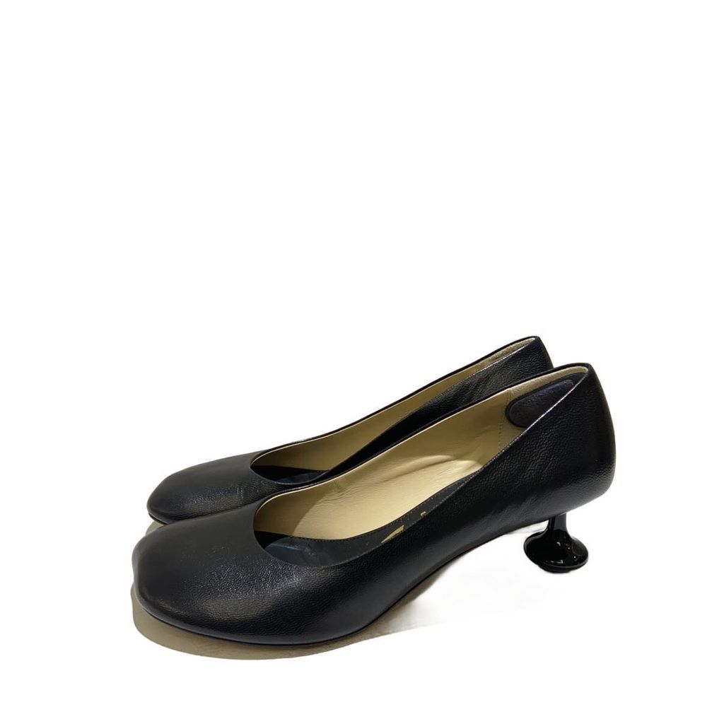 Loewe Pumps toy Heel patch internal discoloration and thread 39 BLK Direct from Japan Secondhand