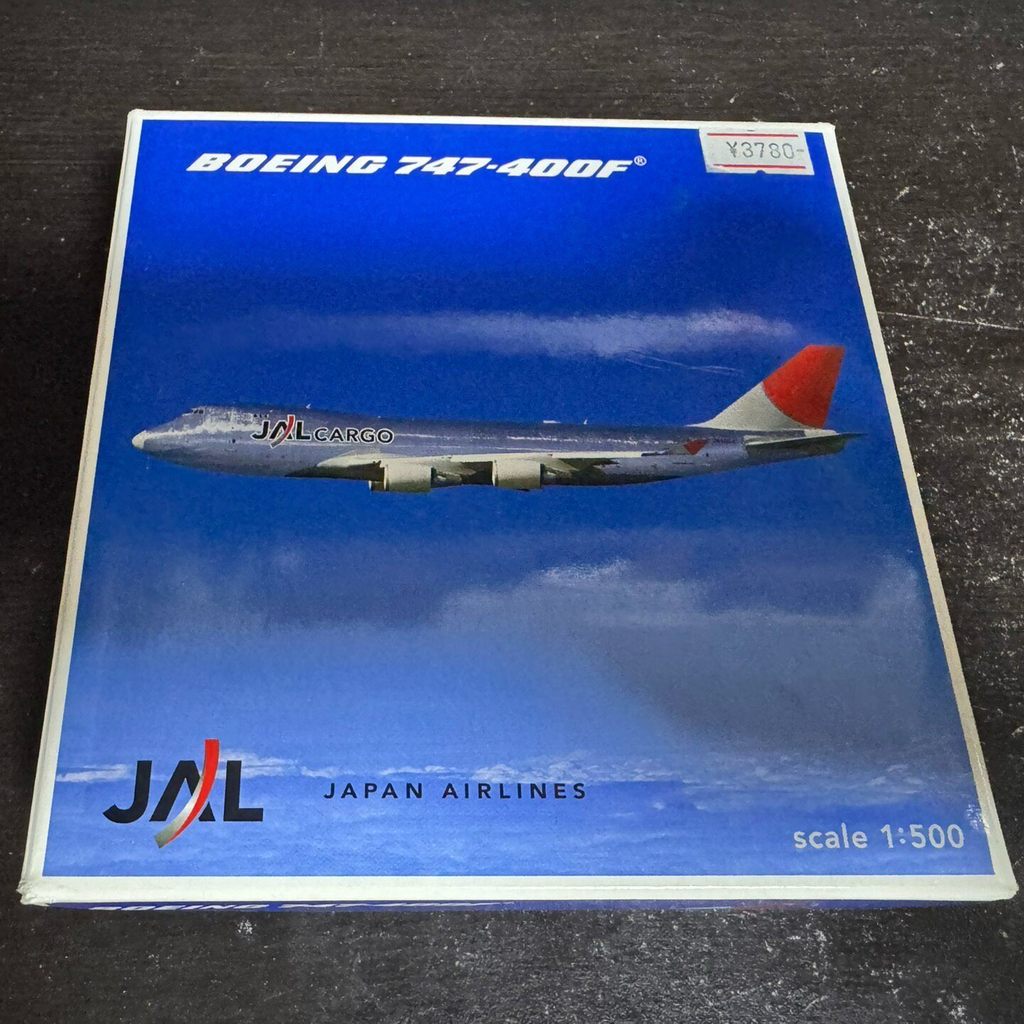 Herpa 1/500 JAL Japan Airlines Boeing 747-400F เครื่องบินคาร์โก้พร้อมกล่องเดิม วัสดุโลหะผสม พร้อมขาย