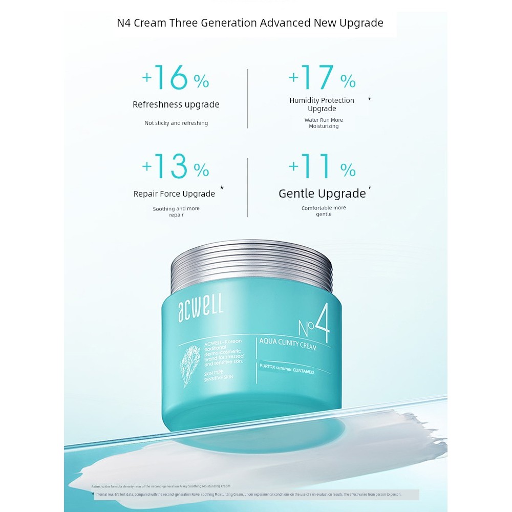 มอยเจอร์ไรเซอร์บำรุงผิวหน้า moisturizer Acwell acwell N4 Cream Female Seasonal Sensitive Skin Soothi