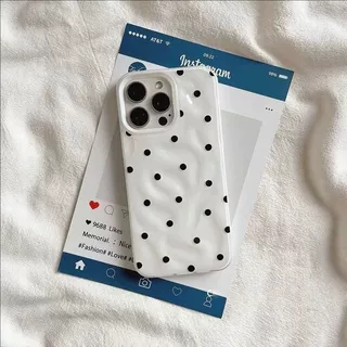 เคสไอโฟน 17 สำหรับ IPhone 16 air 15 14 13 12 11 Pro Max 15 14 16 6 Plus XR XS เคสลายการ์ตูนจุดสีสันสดใสเรียบง่าย