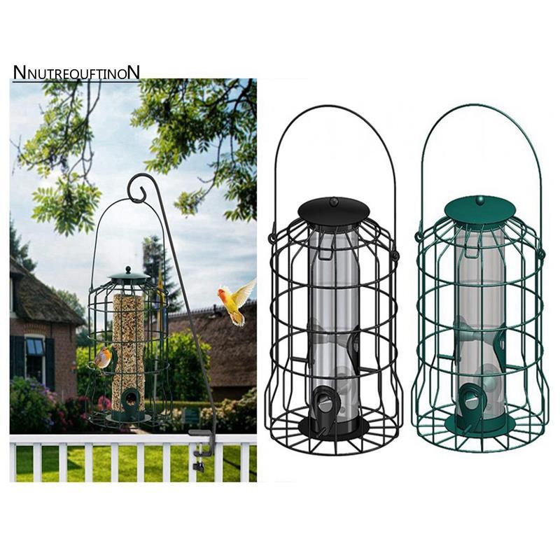 [ขายร้อน N]Bird Deterrent Feeder Rust-Proof Hanging Bird Feeder Cage สําหรับ Garden Backyard Squirre