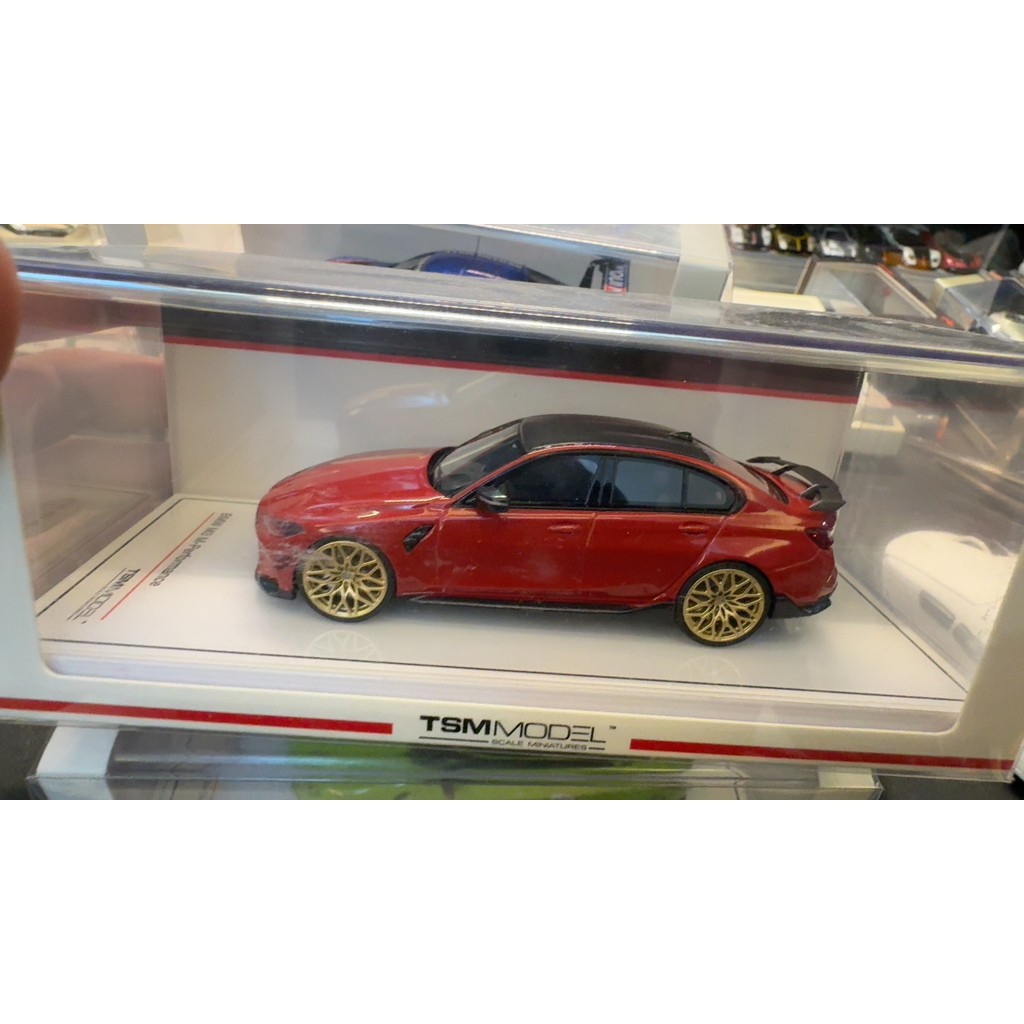 TSM 1/43 BMW G80 M3 M-performance M Set Version Red Golden Wheel Gatling Exhaust ยังไม่ได้เปิด, จัดส