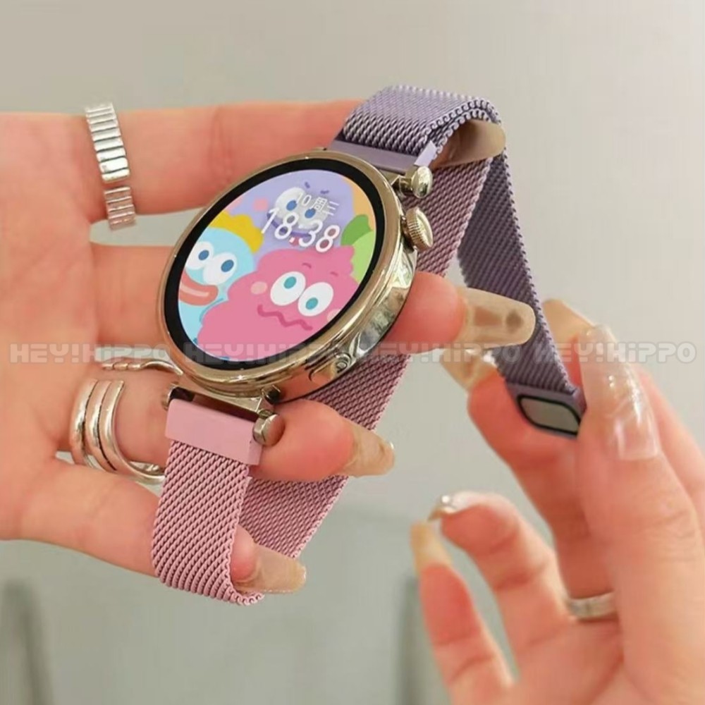 สายสแตนเลสโลหะเหมาะสําหรับ Huawei GT641 มม./46 มม.GT6pro เหมาะสําหรับ Huawei Watch 5 GT5 GT4 GT2 GT3 GT2e GT3pro Redmi Watch Magiccwatch 2 น่ารัก KT สายบล็อกสี