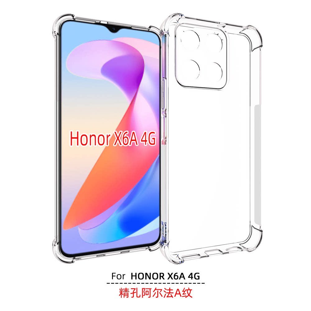 เหมาะสําหรับ HONOR X6A 4G โปร่งใสกันกระแทก WDY-LX1 เคสโทรศัพท์ WDY-LX2 ป้องกันกรณีเคสโทรศัพท์ TPU WD