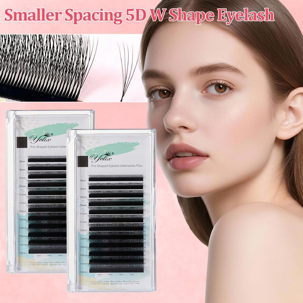 5d W รูปร่างขนตา 0.07 C/d/dd Smaller Spacing Professional Eyelashes Soft Faux Mink F1d0