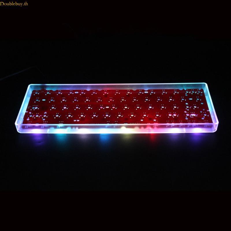 Doublebuy Clear Mini Keyboard GH60 Plastic for Case for 60% Mechanical Gaming Keyboard Com