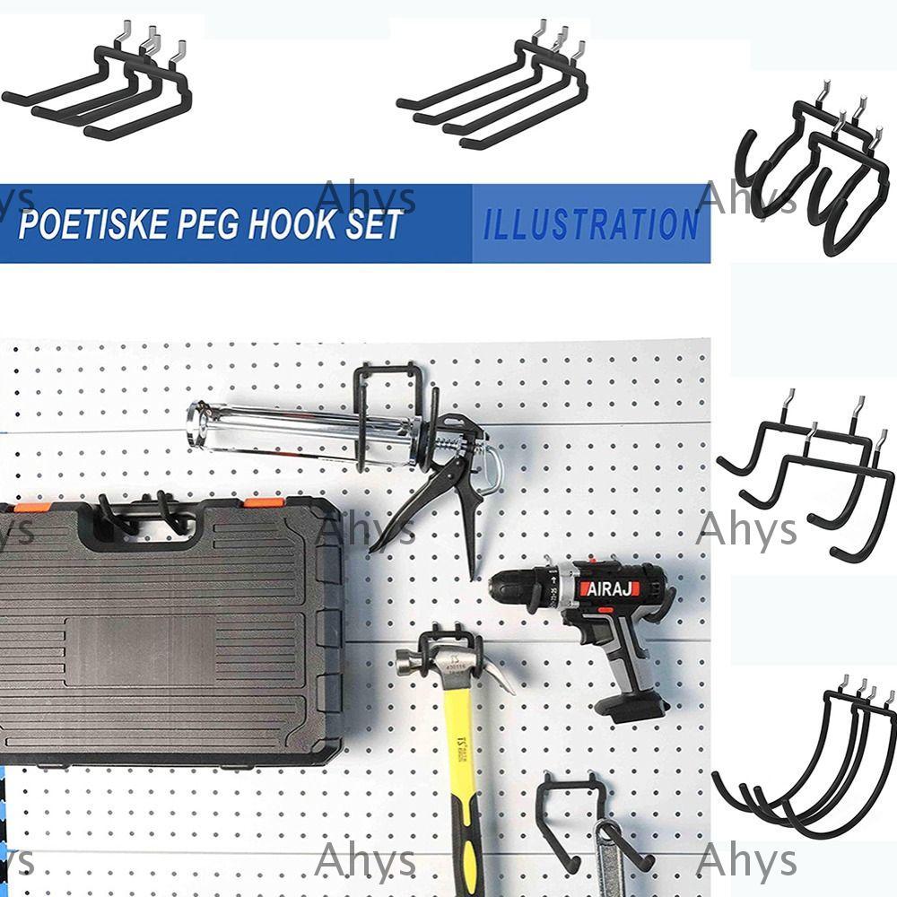 AHYS ติดผนังผู้ถือติดผนังจักรยานแผ่นรูแร็ค Pegboard ผู้ถือเครื่องมือไฟฟ้า Pegboard เจาะผู้ถือ Heavy 