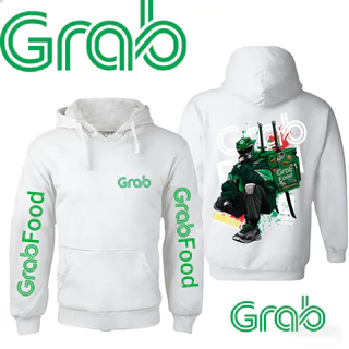 【HOT เสื้อฮู้ด】 เสื้อไรเดอร์ Grab เสื้อกันหนาว สกรีนลายตามแบบ แกร็บ ฟูด (GrabFood) M-3XL#25