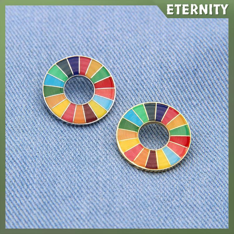 ETERNITY Enamal 17 สี Sustainable Development Goals เข็มกลัด United Nations SDGs Pin