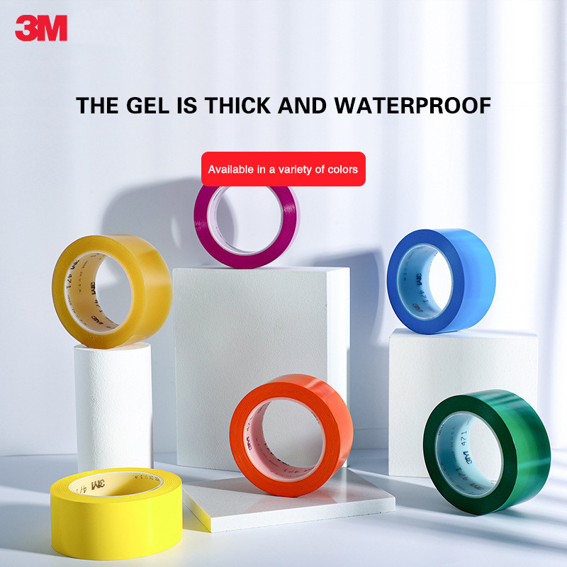 เทปเตือน 3M 471 พื้นไม่ทําเครื่องหมายเทป Pvc เครื่องหมายตําแหน่งเทป Multicolor เทปเตือนกันน้ํา