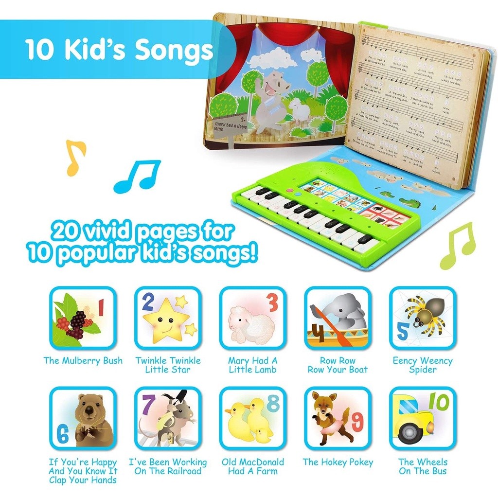 ส่งไวในไทย Piano Music Book for Kids หนังสือเปียโนเด็ก My First Piano Book สมุดเพลงอิเล็กทรอนิกส์ AI